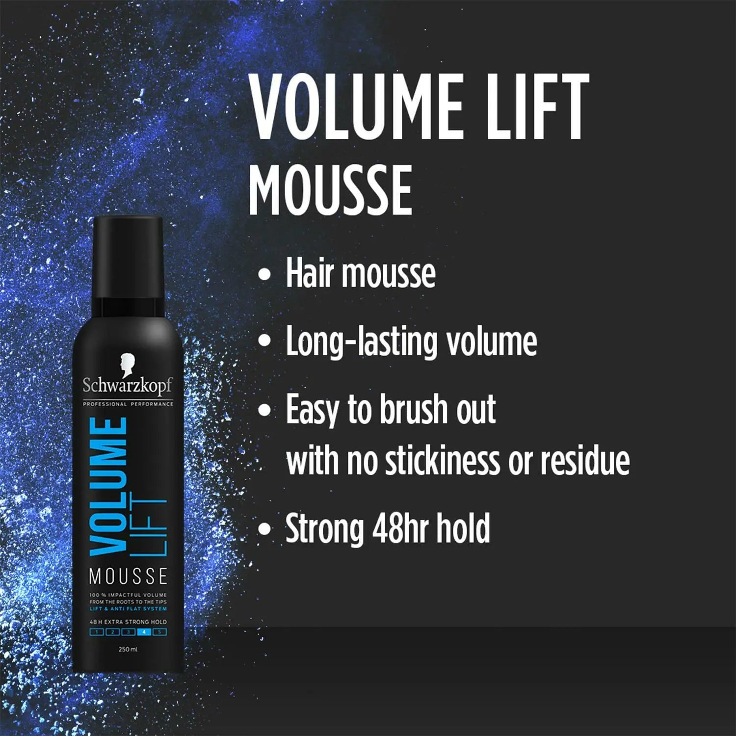 Schwarzkopf Volume Lift 48H Extra Strong Hold Mousse, 250ml