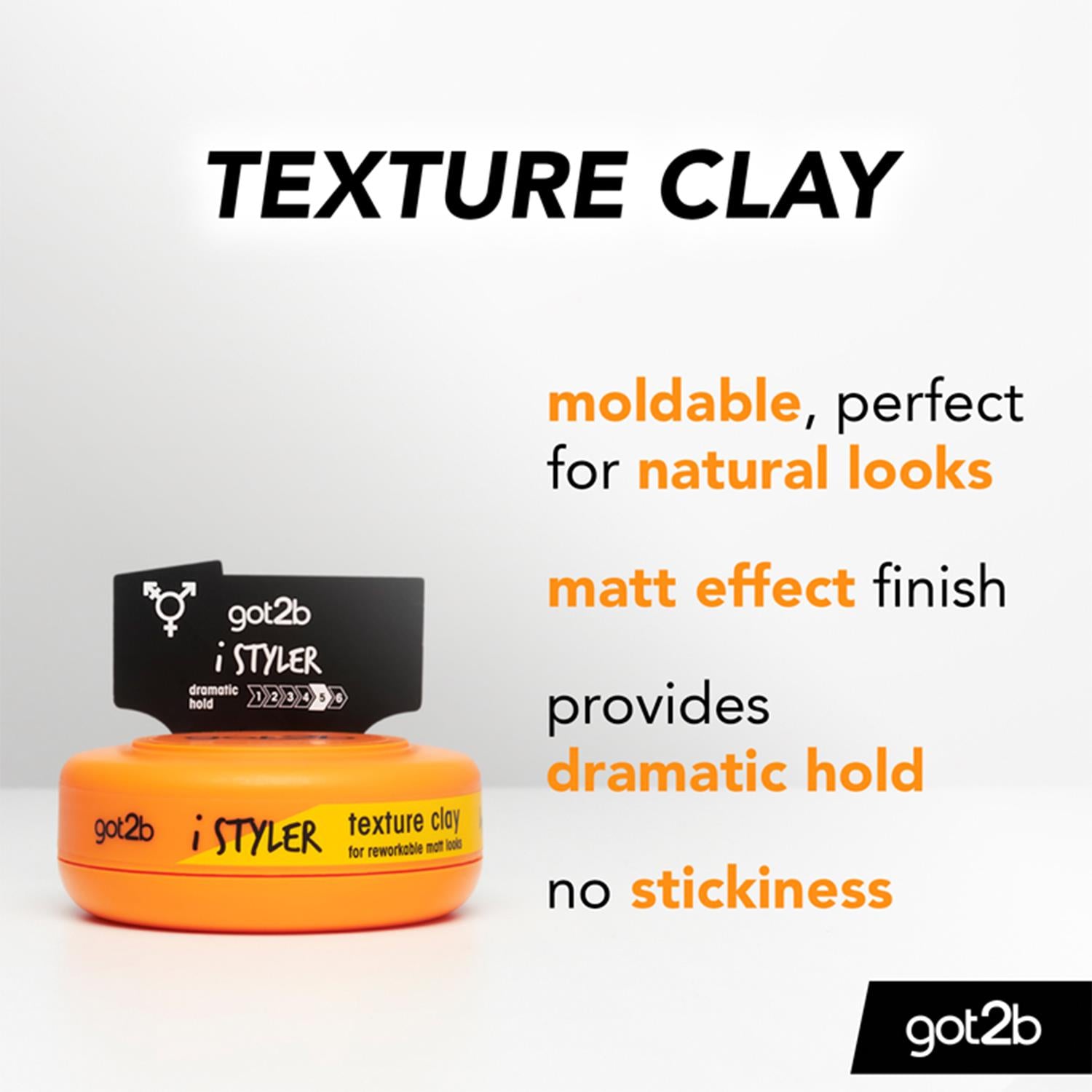 Schwarzkopf got2b iStyler Texture Clay for Matte Styles 75ml