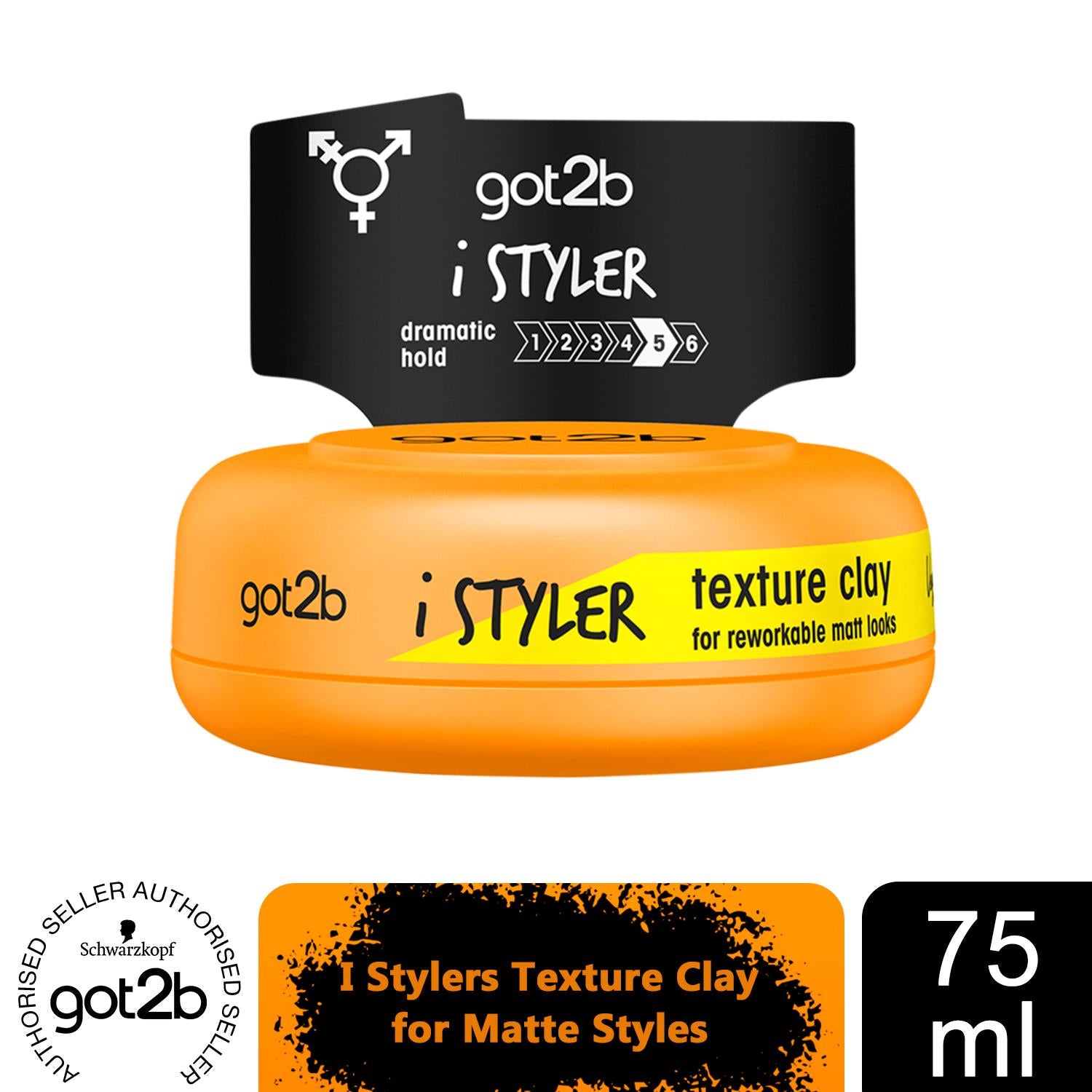 Schwarzkopf got2b iStyler Texture Clay for Matte Styles 75ml