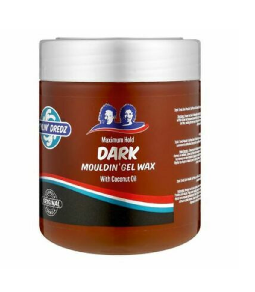 Stylin Dredz Maximum Hold Dark Mouldin Gel Wax With Coconut Oil 250ml, 500ml 1L