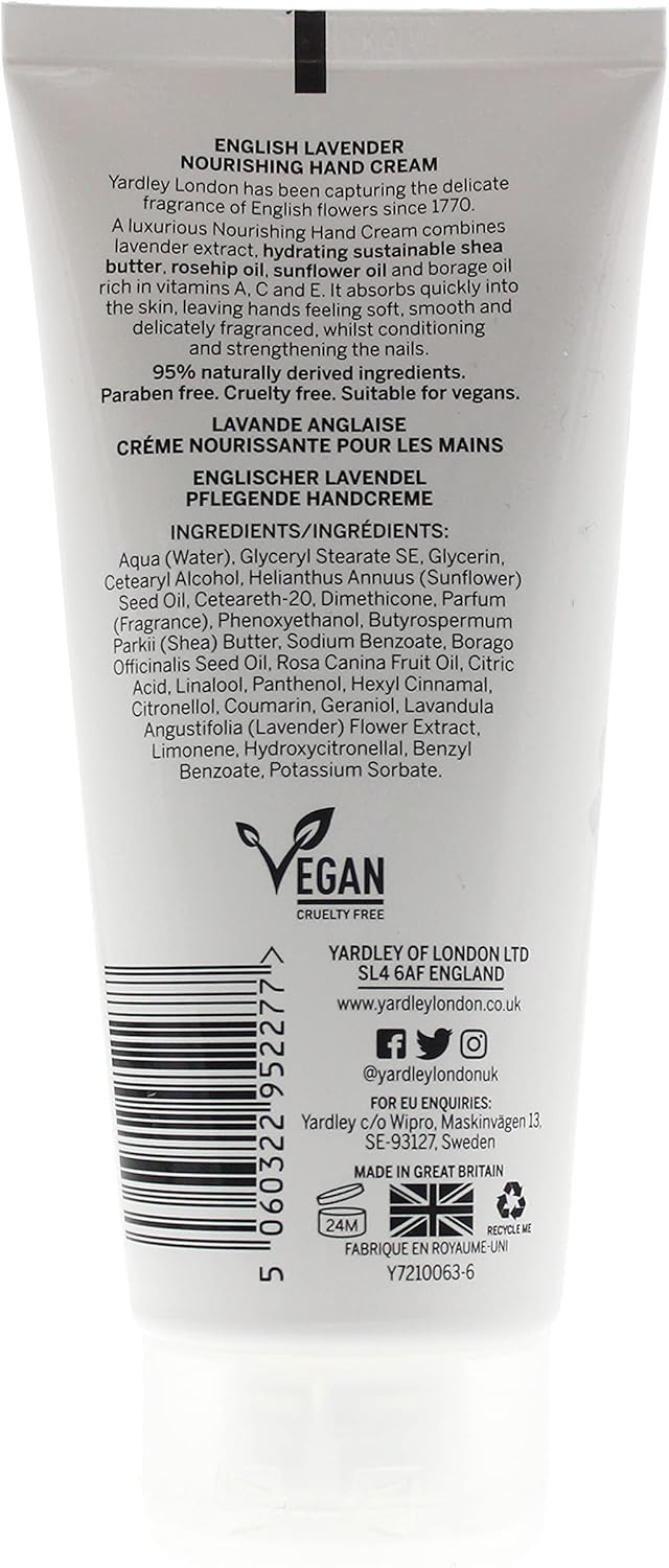 Yardley English Lavender Nourishing Hand Cream 75ml