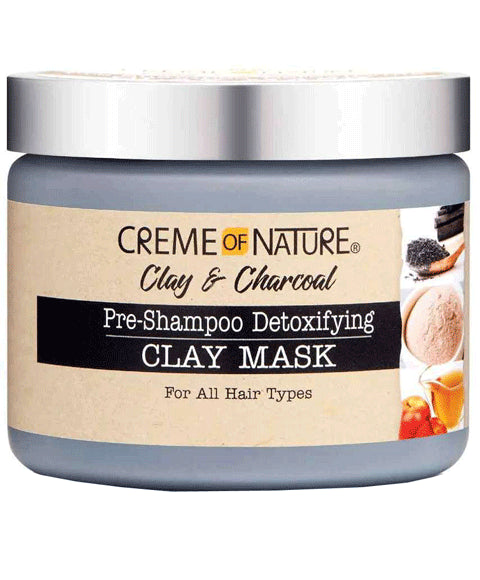 creme of nature Clay And Charcoal Pre Shampoo Detoxifying Clay Mask