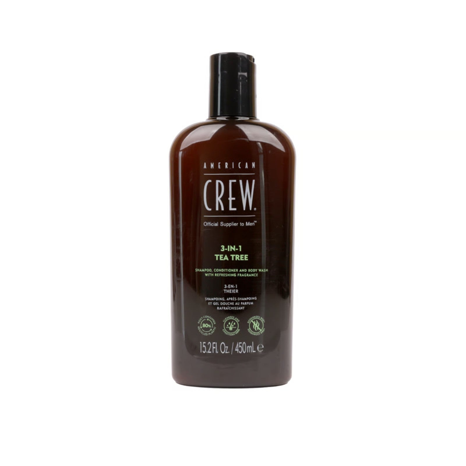 American Crew Tea Tree 3 In One Shampoo Conditioner And Body Wash 450ml