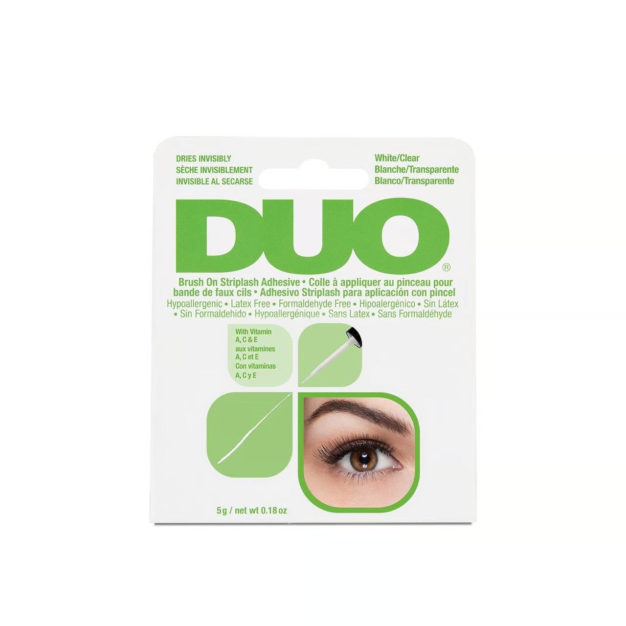 Ardell Duo Brush On Striplash Clear Adhesive White False Eyelashes Glue 5g