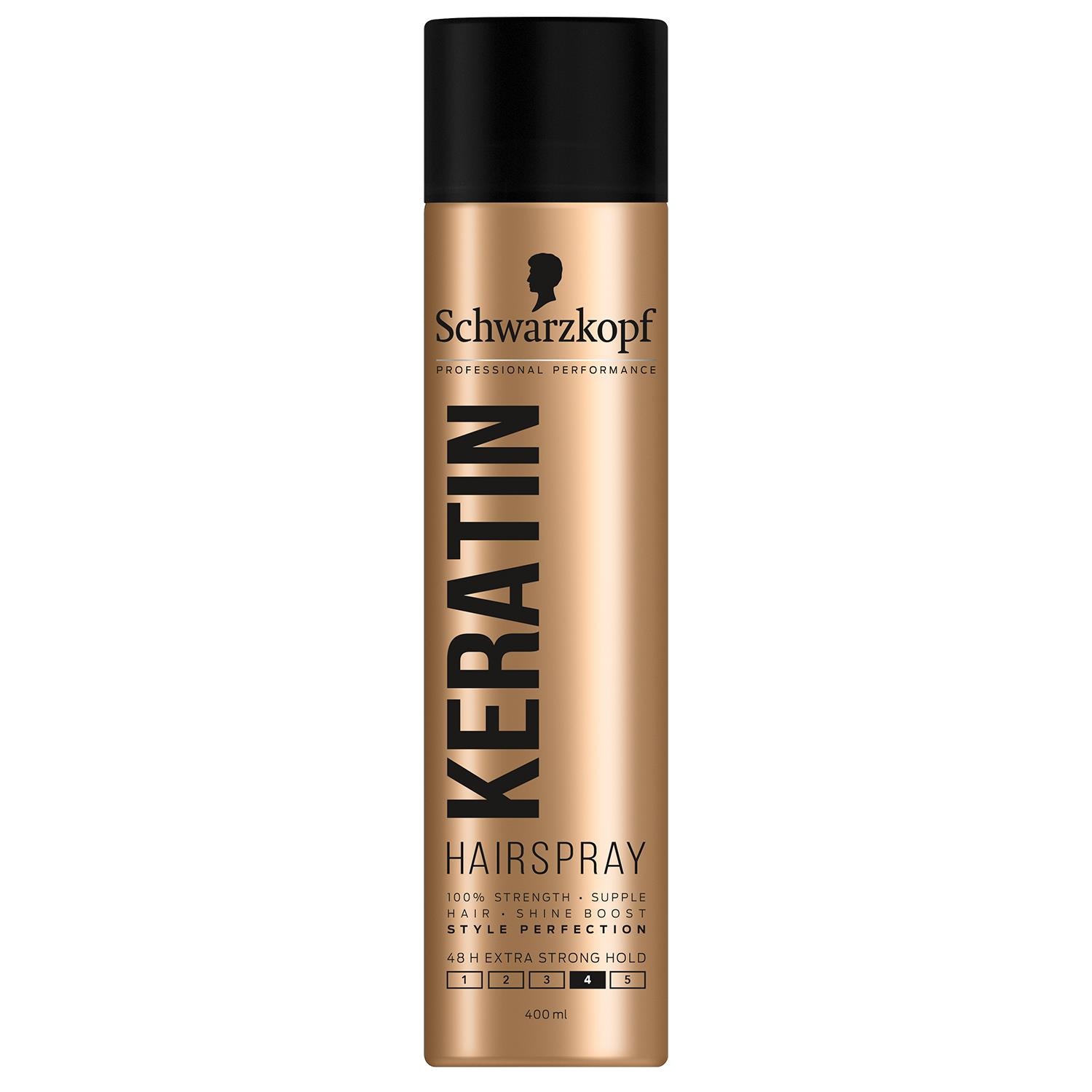 Schwarzkopf Keratin 48H Extra Strong Hold Hair Spray, 400ml