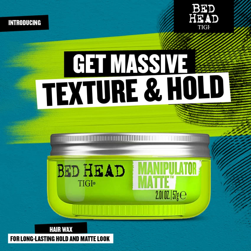 Bed Head by TIGI Manipulator Matte Hair Wax for Long Lasting Strong Hold, 56g