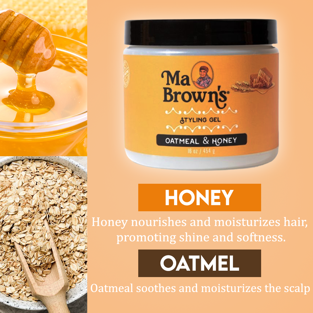 Ma Browns Styling Gel With Oatmeal And Honey - 454g