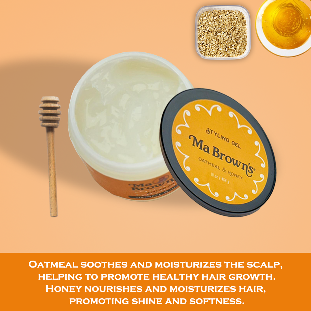 Ma Browns Styling Gel With Oatmeal And Honey - 454g