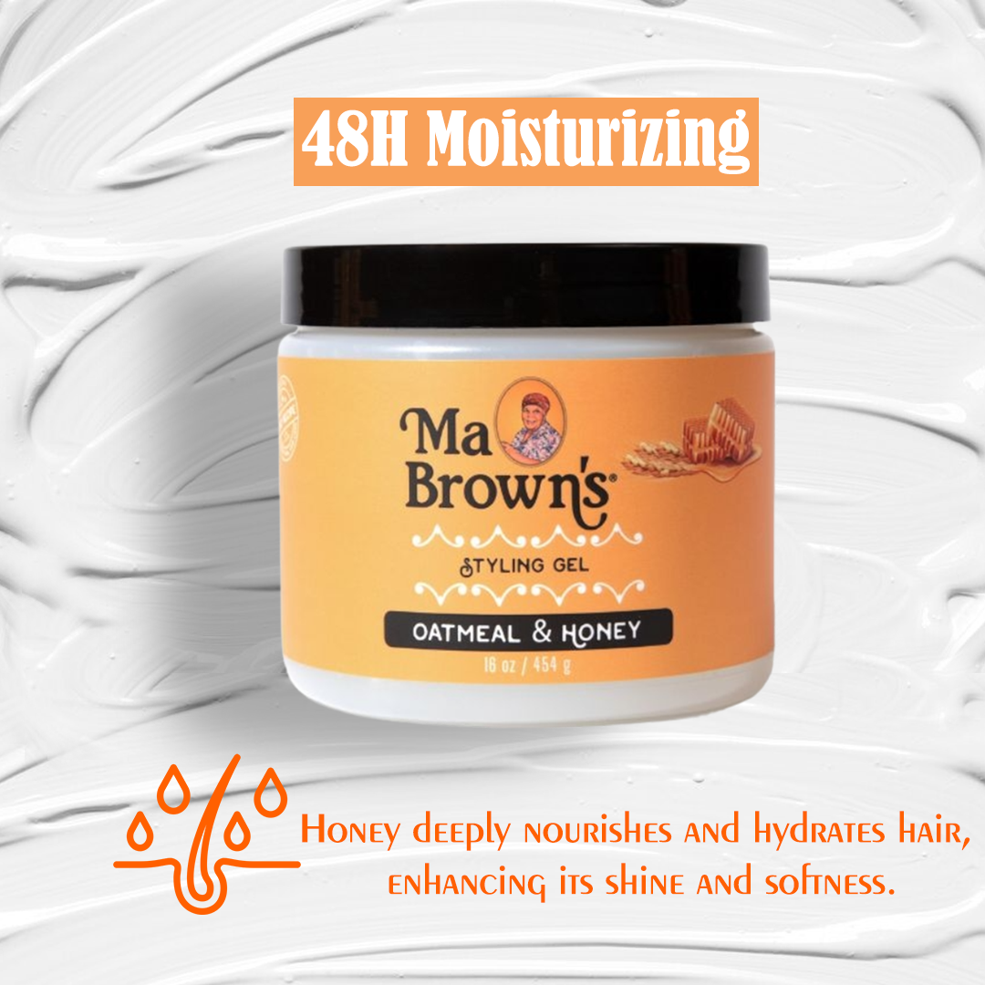 Ma Browns Styling Gel With Oatmeal And Honey - 454g