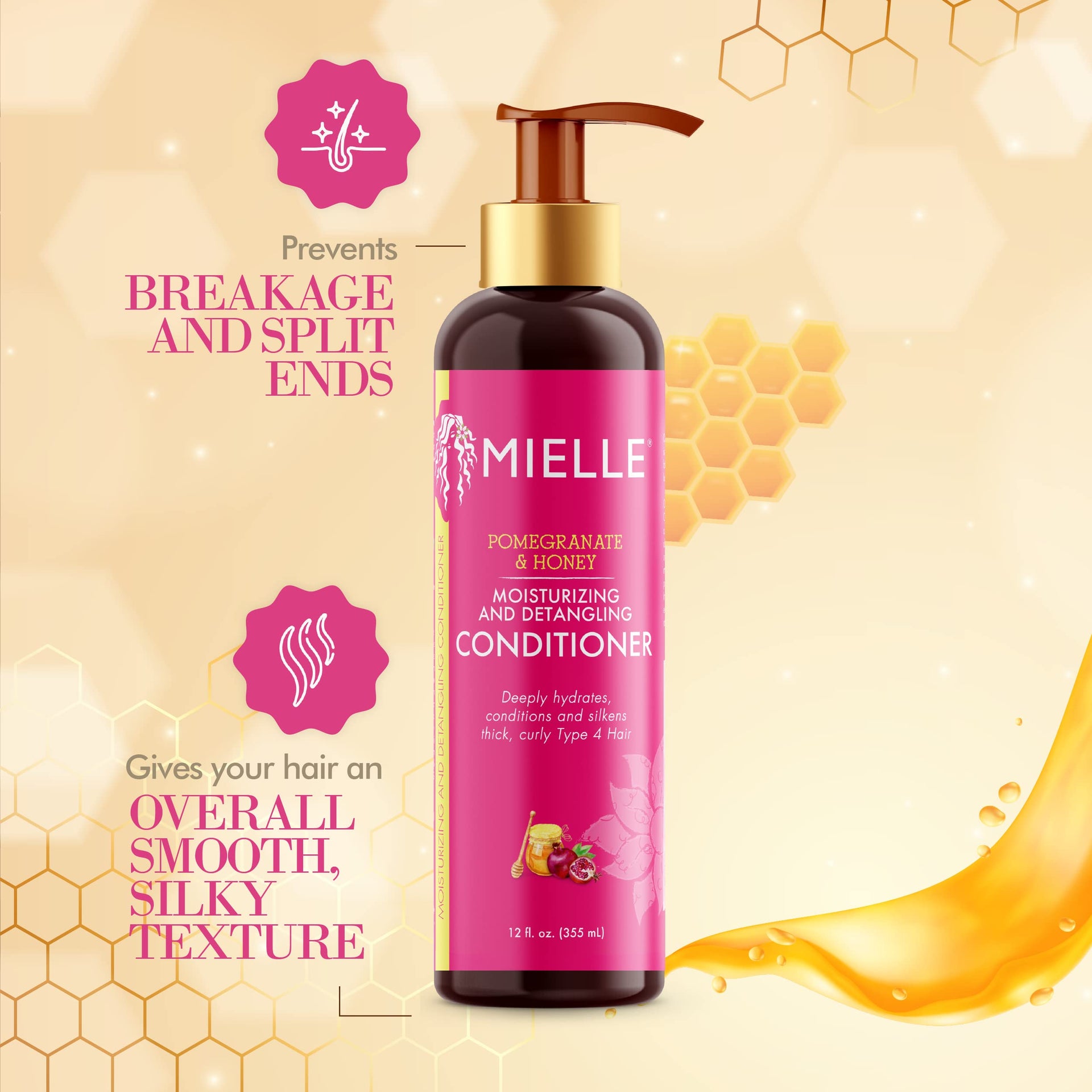 Mielle Organics Pomegranate & Honey Moisturizing And Detangling Conditioner- 355ml