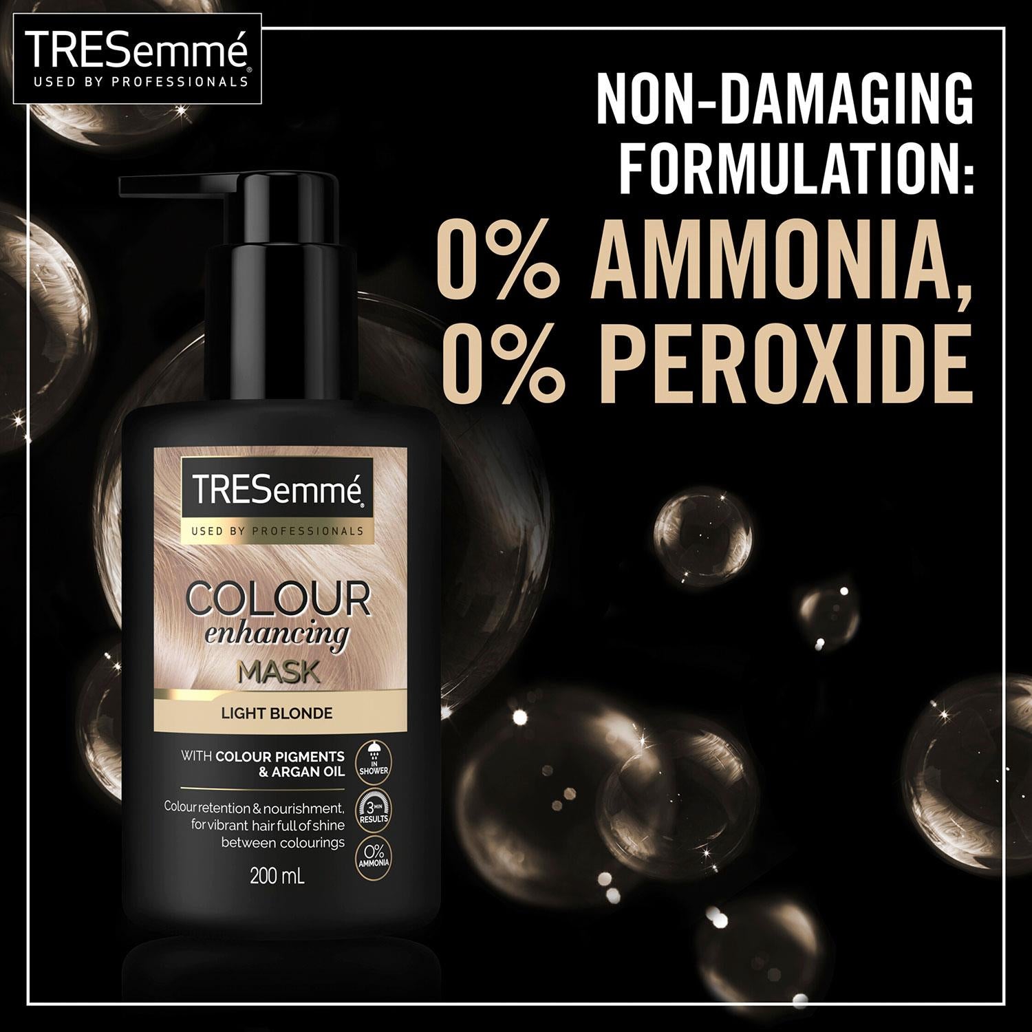 TRESemme Light Blonde Colour Enhancing Mask with Colour Pigment & Argan Oil 200ml