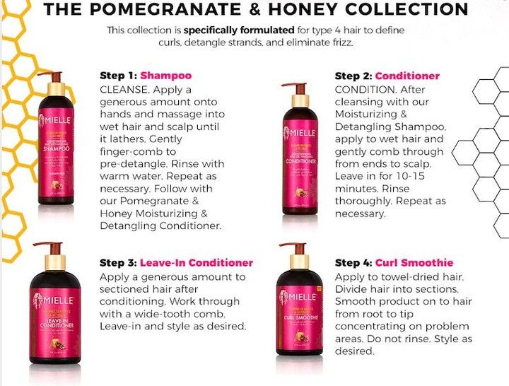 Mielle Organics Pomegranate & Honey Moisturizing And Detangling Shampoo - 355ml