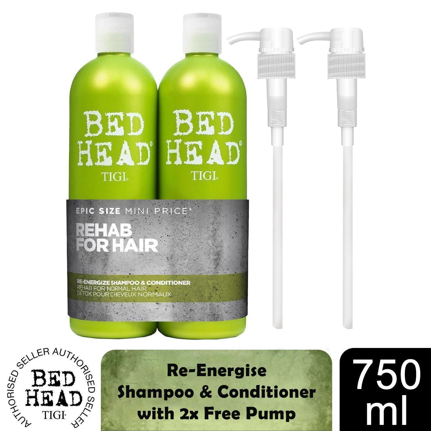 Bed Head by Tigi Urban Antidote Re-Energise Teen Shampoo & Conditioner Duo 750ml