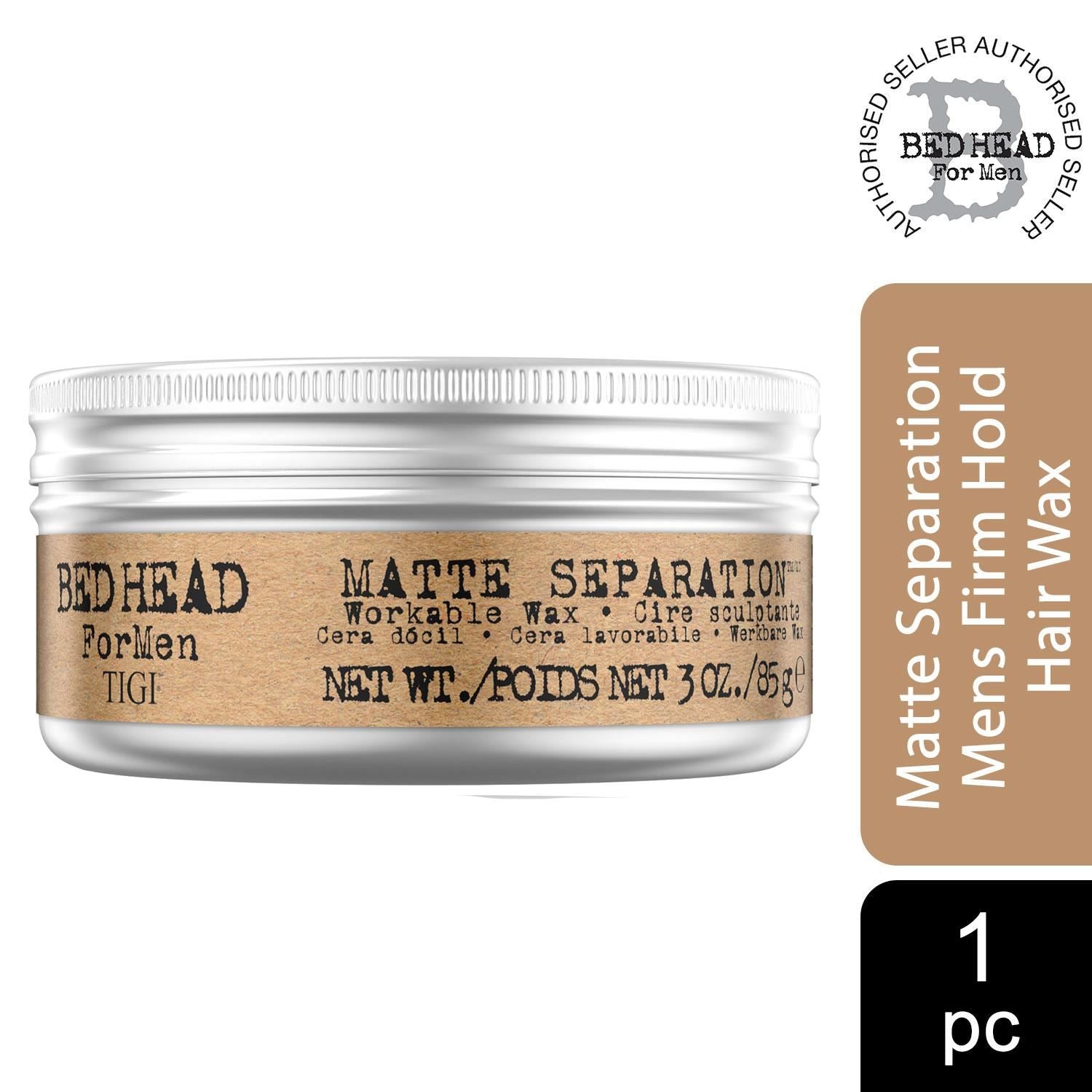 Bed Head by Tigi Matte Separation Workable Wax For Men 85g