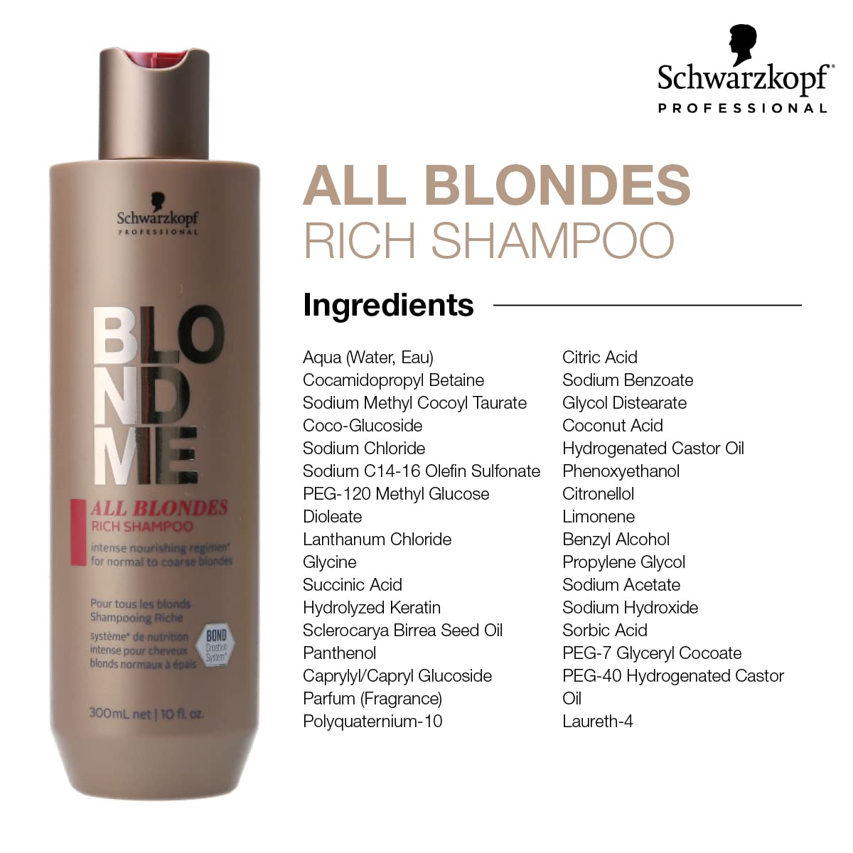 Schwarzkopf Blondme All Blondes Rich Shampoo 300ml / 1000ml