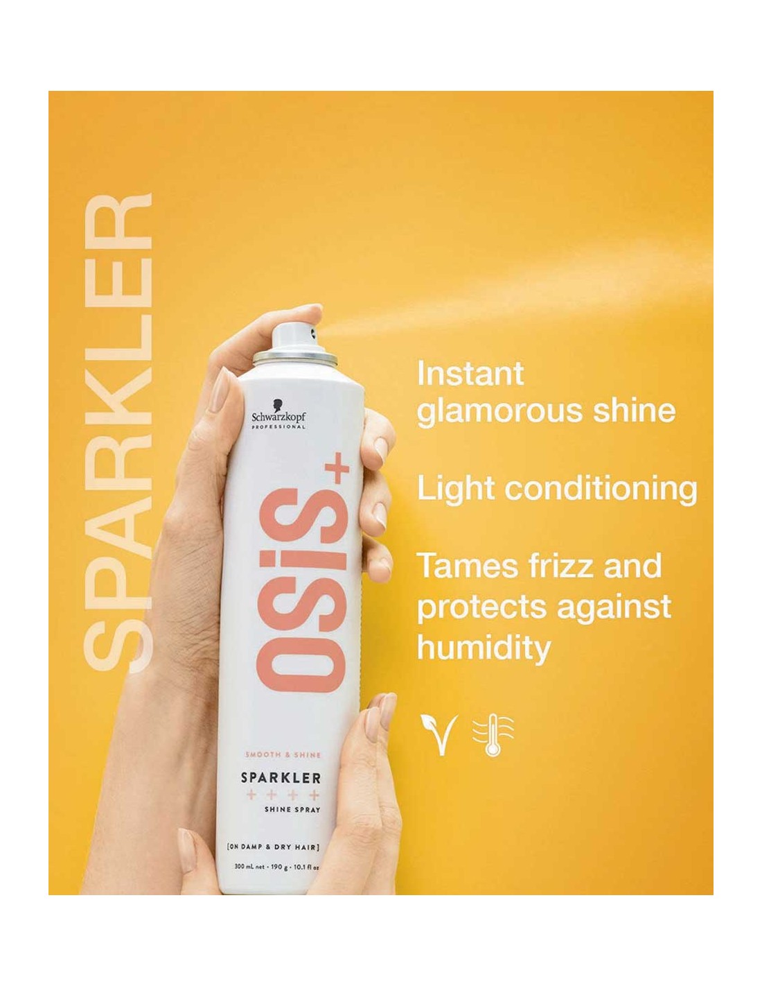 Schwarzkopf Osis Plus Smooth And Shine Sparkler Shine Spray - 300ml