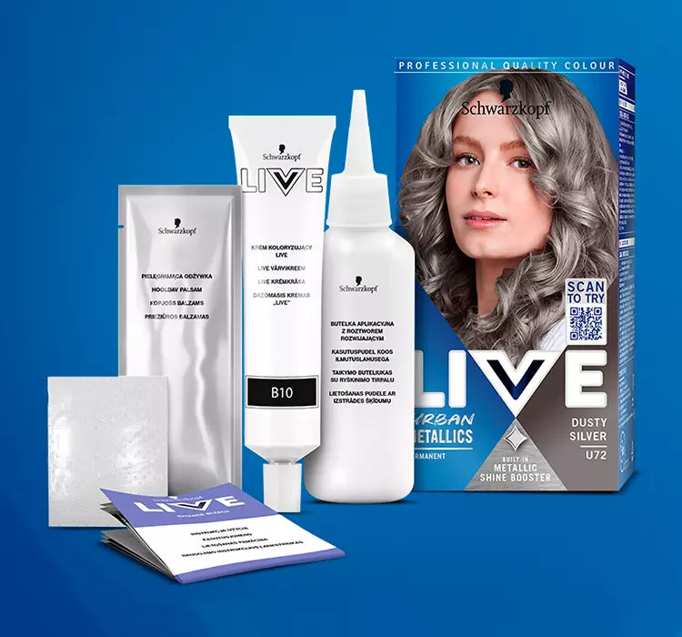 Schwarzkopf Live Urban Metalic Intense Permanent Colour U72 Dusty Silver