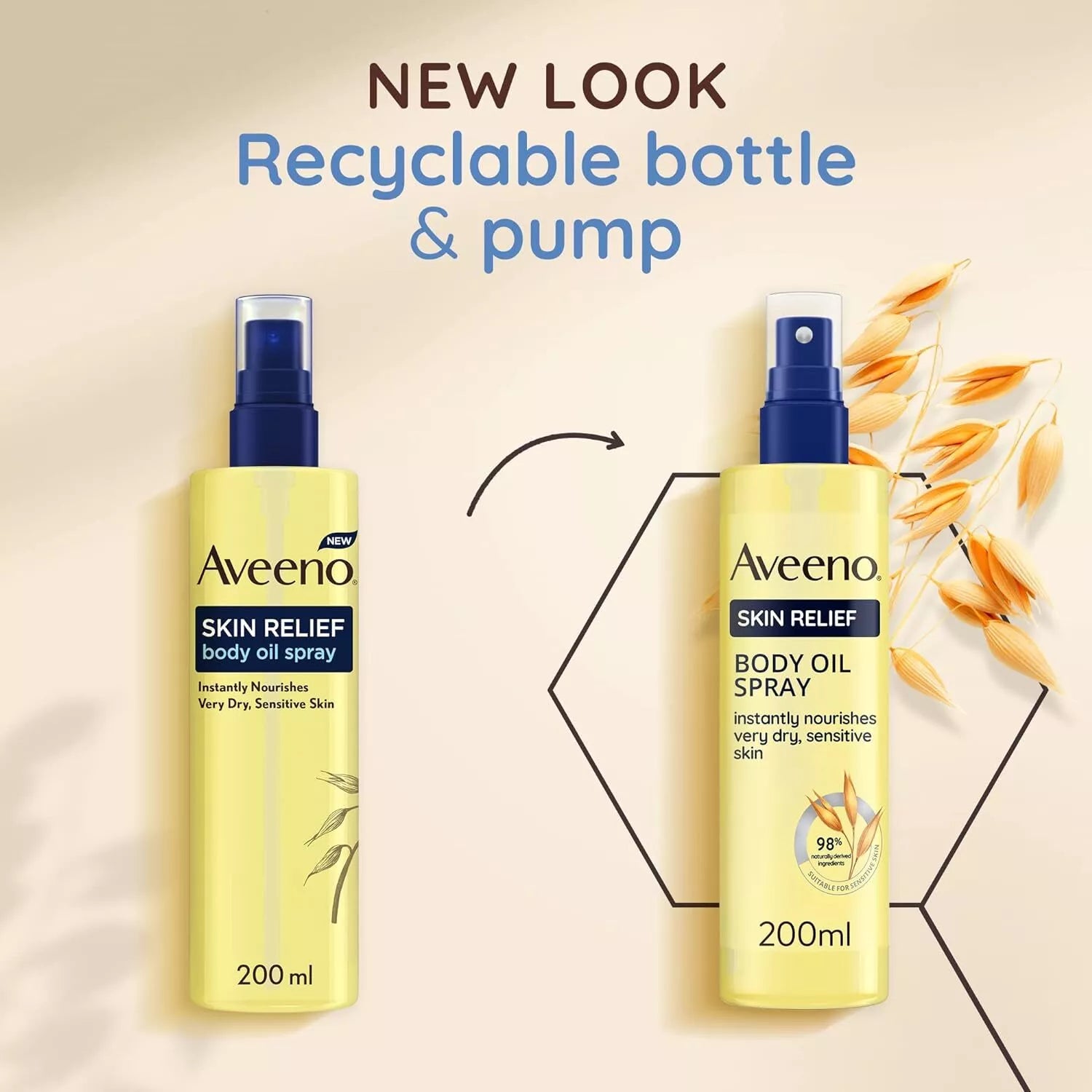 Aveeno Skin Relief Body Oil Spray 200ml - Jojoba & Oat Oil