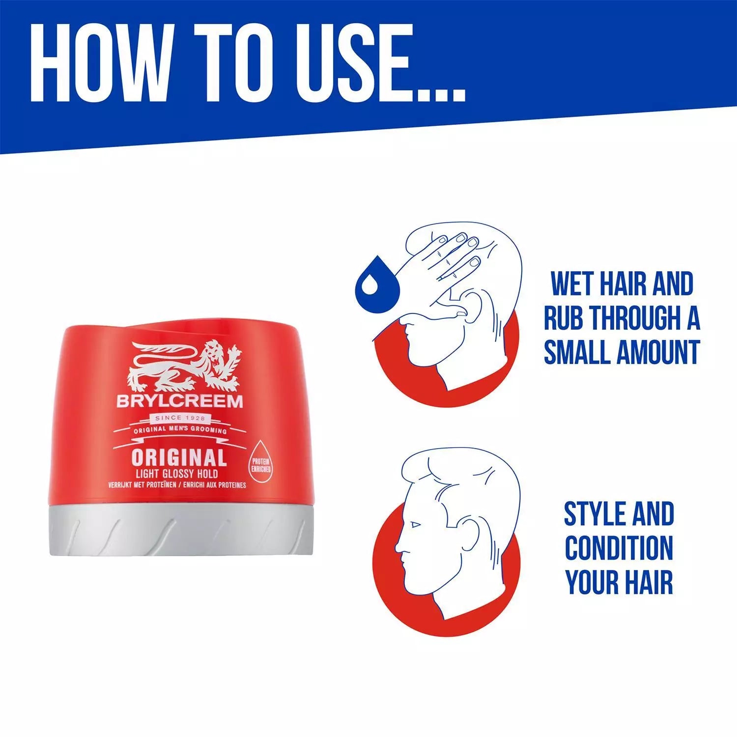 Brylcreem Original Hair Dressing Red Cream 150ml / 250ml