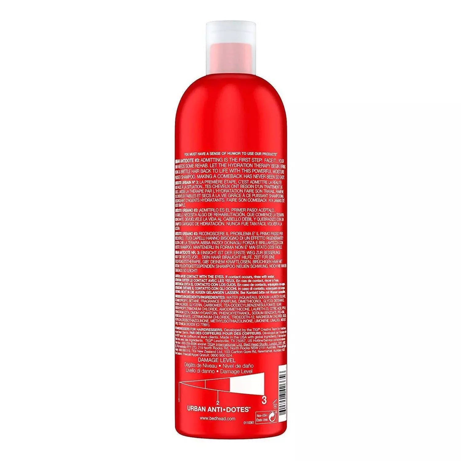 Bed Head by Tigi Urban Antidotes Resurrection Shampoo for Damaged Hair 750ml