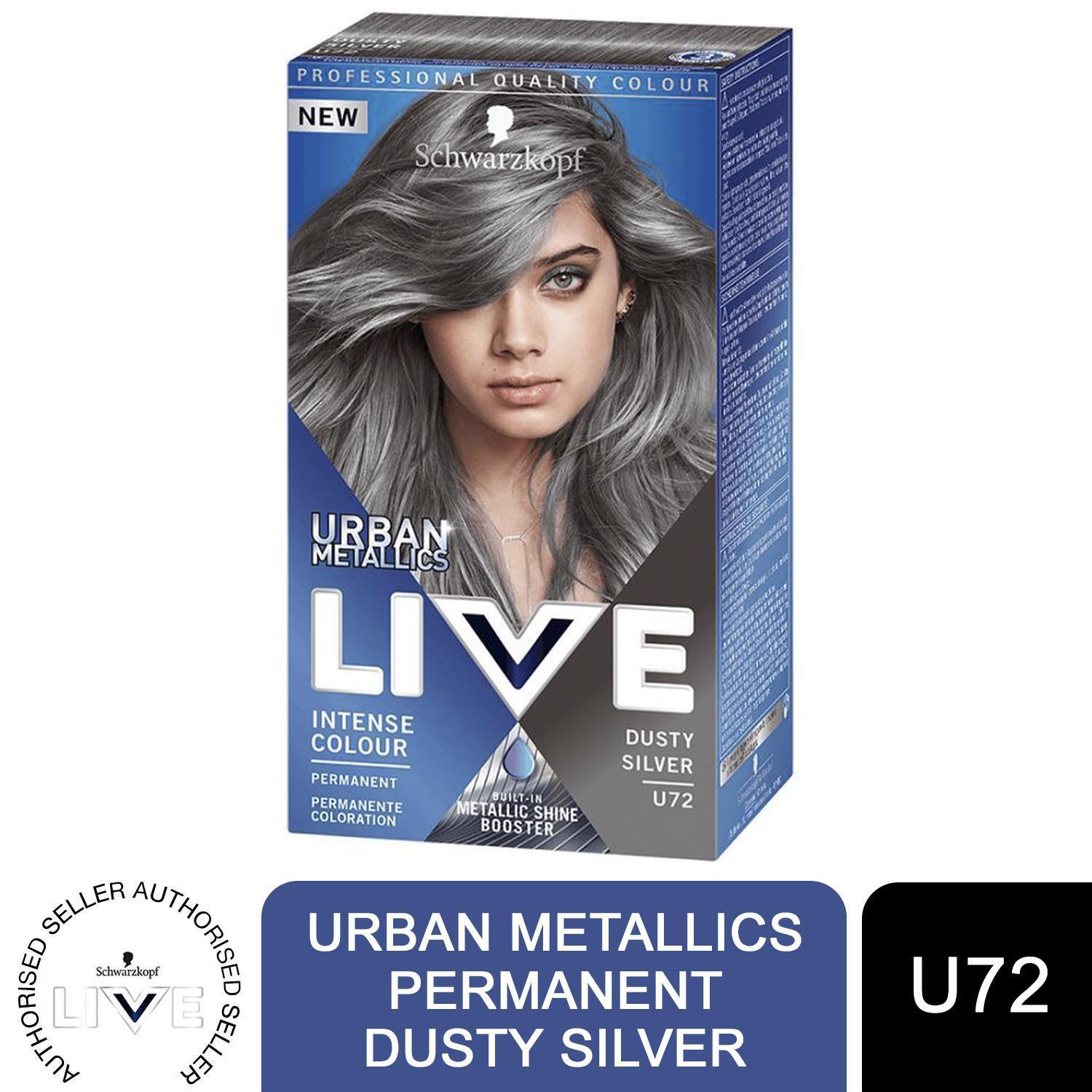 Schwarzkopf Live Urban Metalic Intense Permanent Colour U72 Dusty Silver