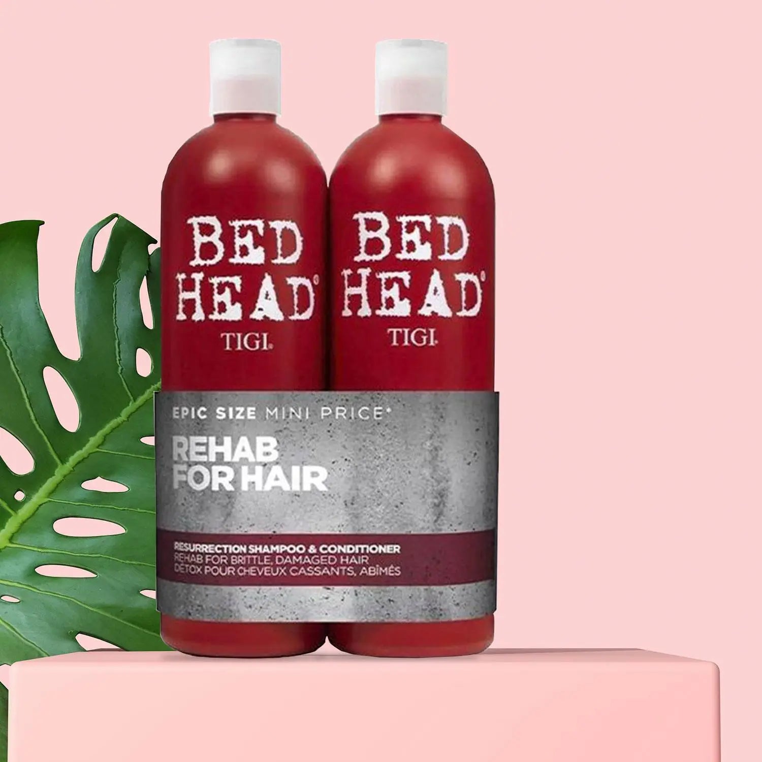 Bed Head by TIGI Resurrection Shampoo & Conditioner Duo for Damaged Hair, 750ml