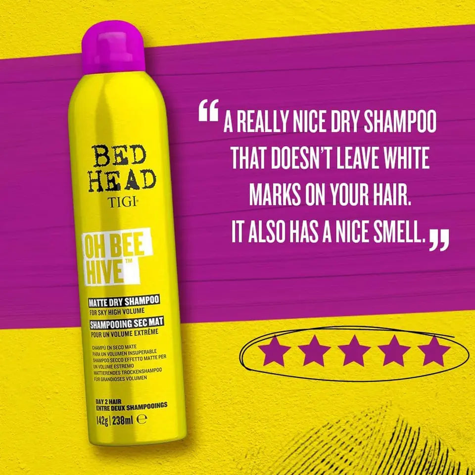 Bed Head by TIGI Oh Bee Hive Dry Shampoo for Volume and Matte Finish 238ml