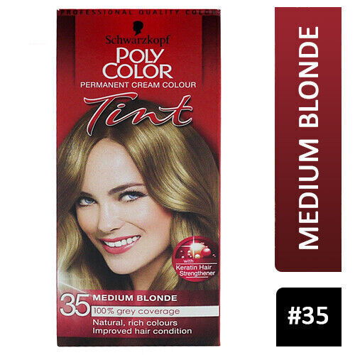 Schwarzkopf Poly Colour Tint Permanent Cream Color 35 Medium Blonde