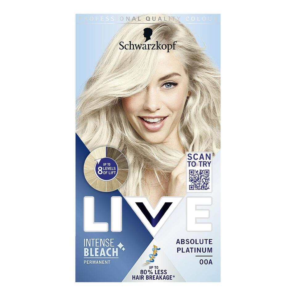 Schwarzkopf Live Color Intense Permanent Colour , 00A Absolute Platinum