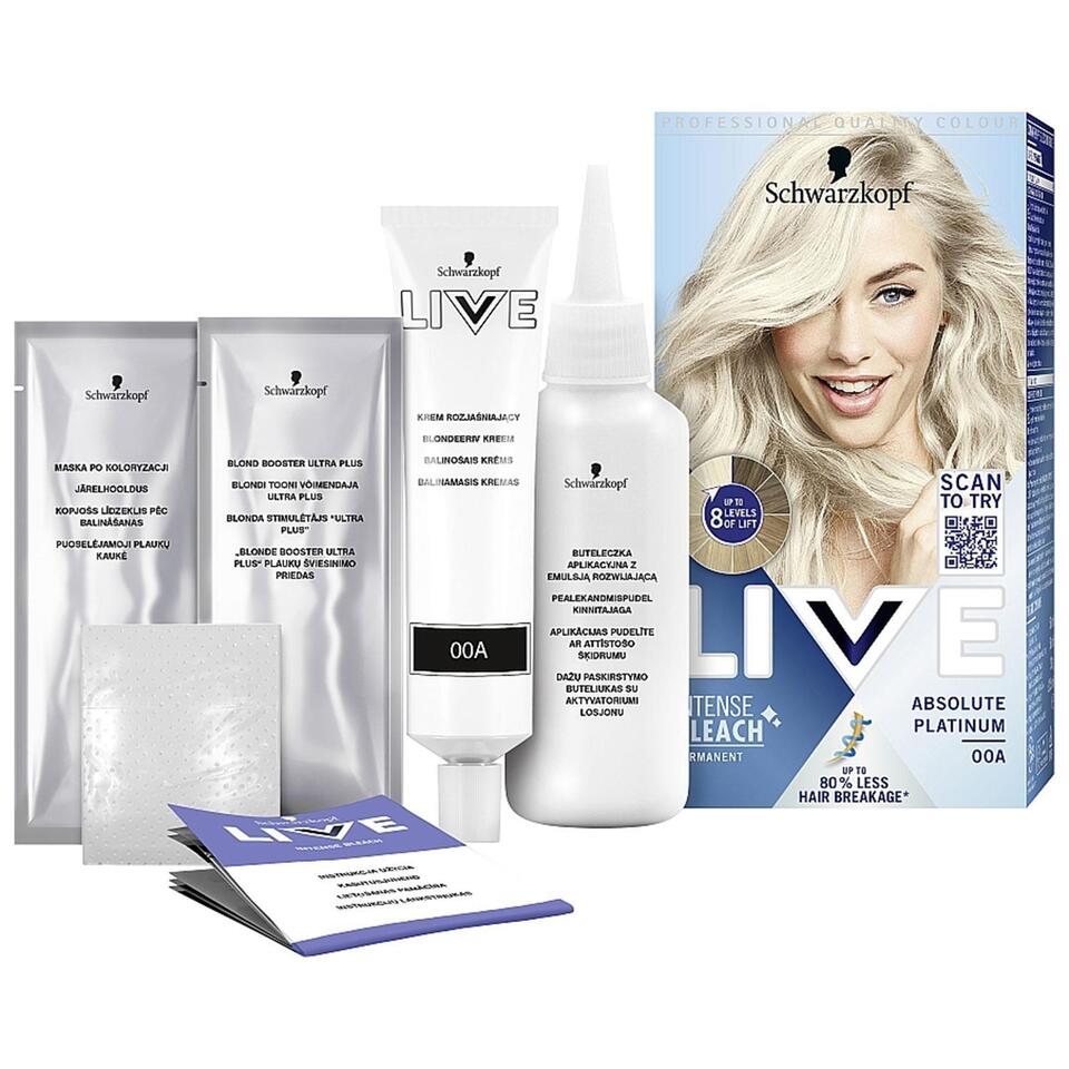 Schwarzkopf Live Color Intense Permanent Colour , 00A Absolute Platinum