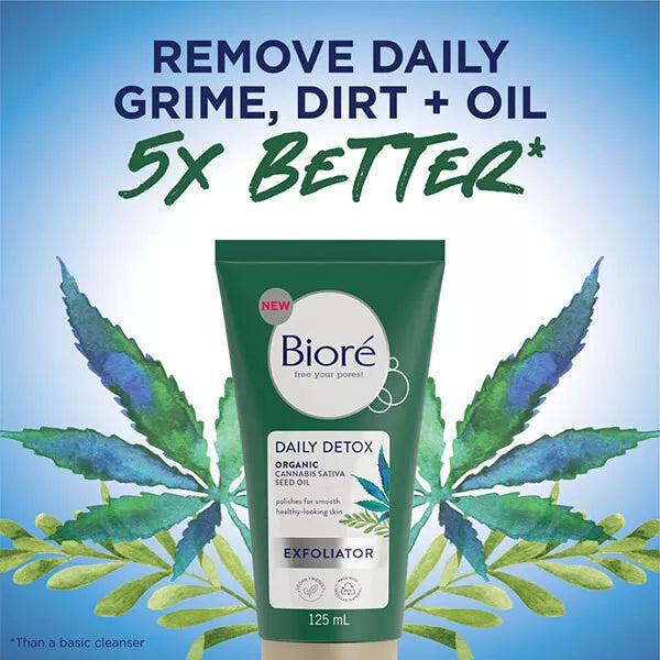 Biore Daily Detox Organic Cannabis Sativa Exfoliator 125ml