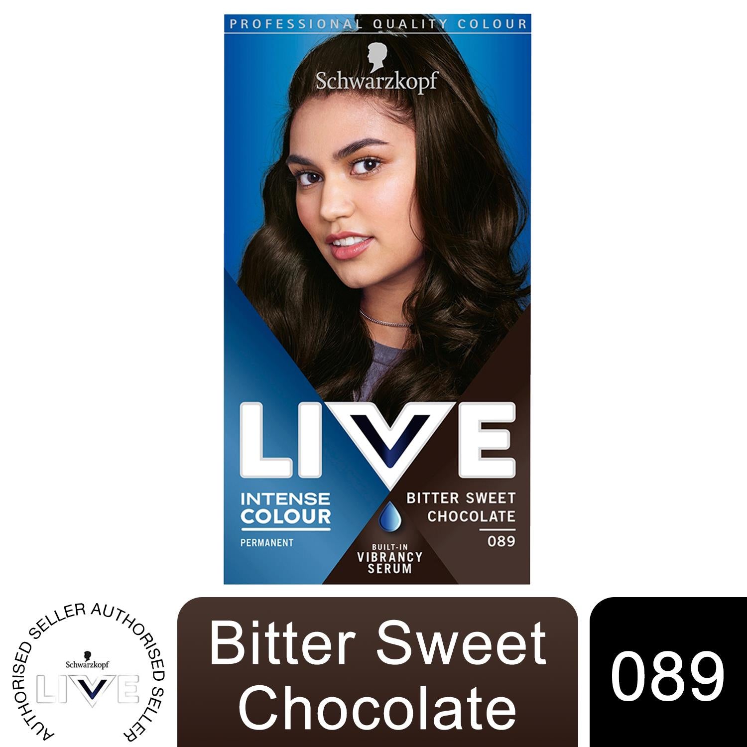 Schwarzkopf Live Intense Colour Permanent Hair Dye , 089 Bitter Sweet Chocolate