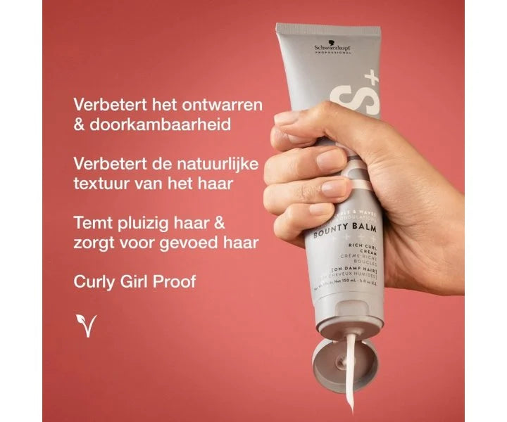 Schwarzkopf Osis Plus Bounty Balm Frizz Reducing Curl Cream 150ml - Curls & Waves