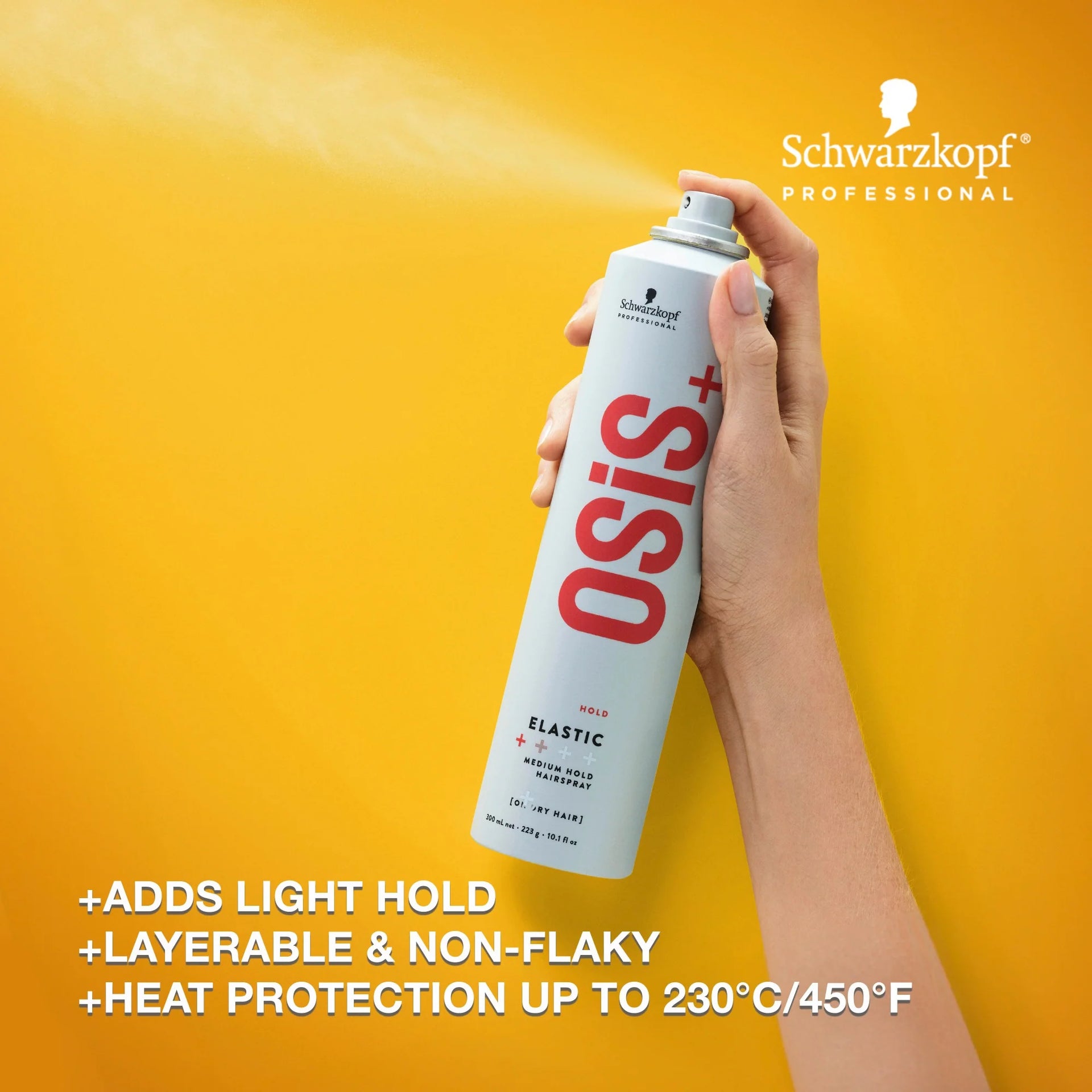 Schwarzkopf Osis Plus Hold Elastic Medium Hold Hair Spray - 300ml