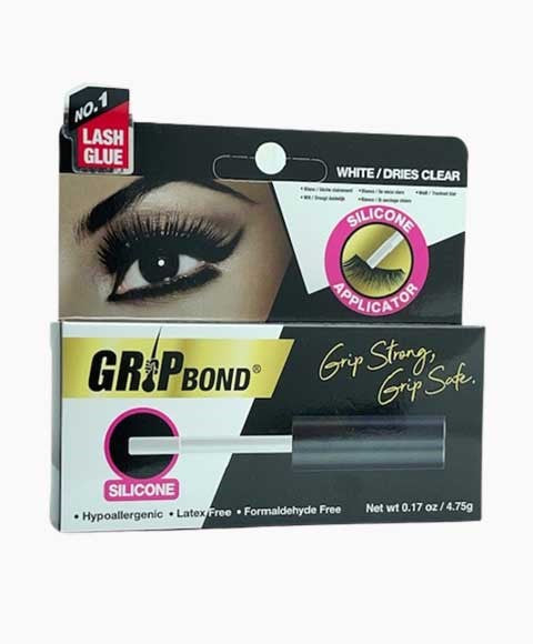 EBIN New York Grip Bond Eyelash Adhesive White Clear With Silicon Applicator