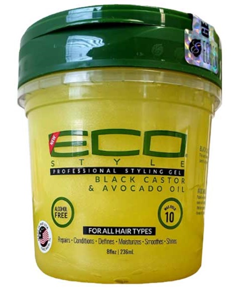 Ecoco Eco Styler Black Castor And Avocado Oil Gel