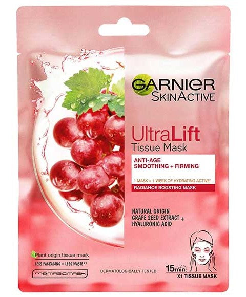 Garnier Skin Active Ultra Lift Tissue Mask With Grape Seed Extract 