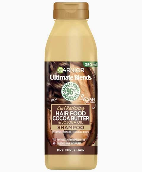 Garnier Ultimate Blends Curl Restoring Cocoa Butter And Jojoba Oil Hair Food Shampoo