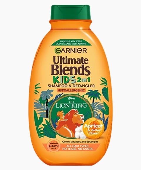 Garnier Ultimate Blends Kids 2In1 Apricot Shampoo And Detangler