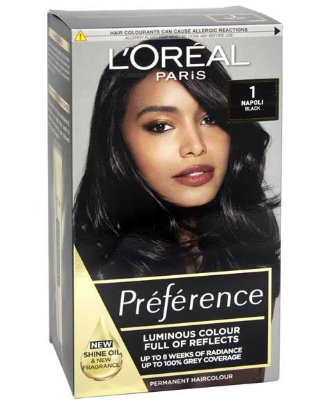 Loreal  Paris Preference Hair Color 1 Napoli Black