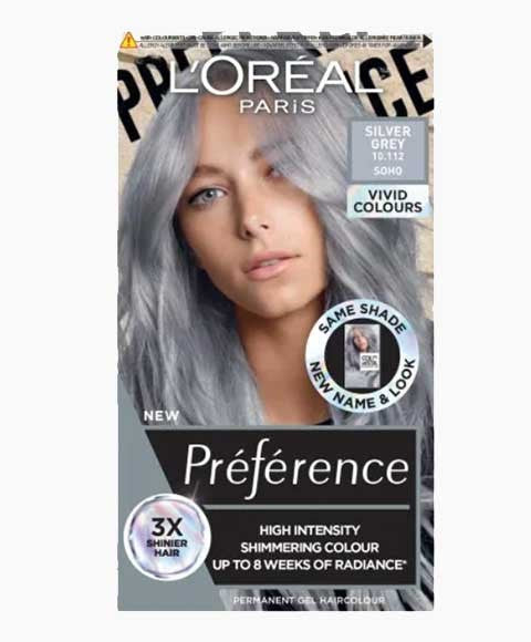 Loreal Preference High Intensity Permanent Gel Hair Colour Silver Grey