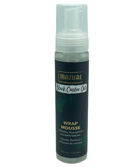 Mazuri Black Castor Oil Wrap Mousse Hydrates And Strengthen Hair